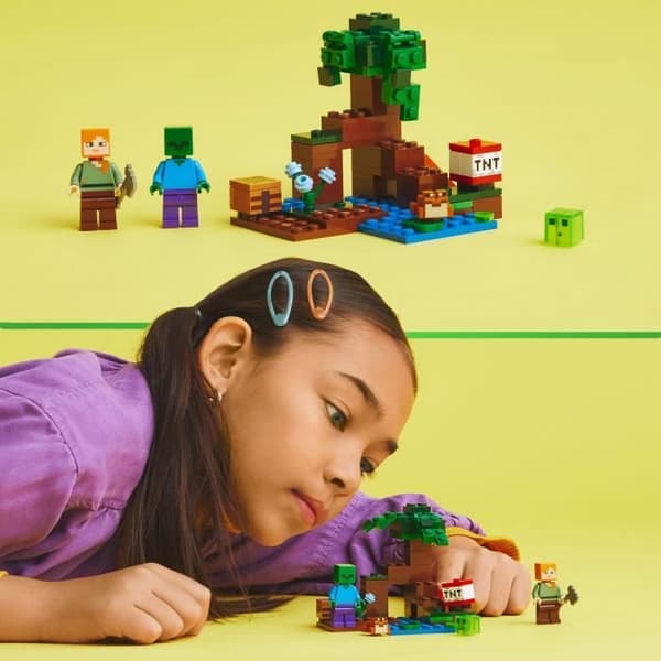 LEGO Minecraft 21240 Swamp Adventures Byggleksak med zombieminifigur
