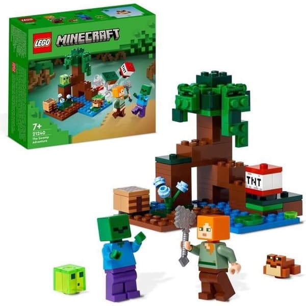 LEGO Minecraft 21240 Swamp Adventures Byggleksak med zombieminifigur