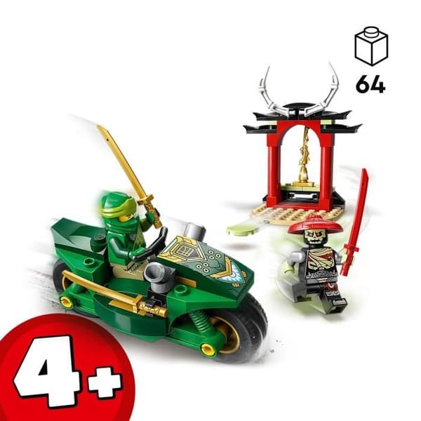 LEGO® NINJAGO 71788 Lloyd's Ninja motorcykel, leksak för barn i åldrarna 4, pedagogiskt spel, 2 minifigurer