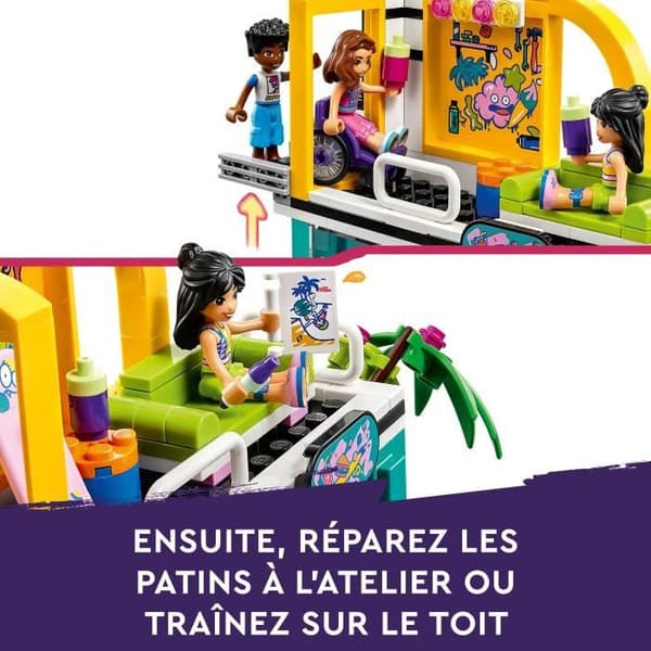 LEGO® Friends 41751 Skateparken, skateboardleksak, med minidocka och skoter