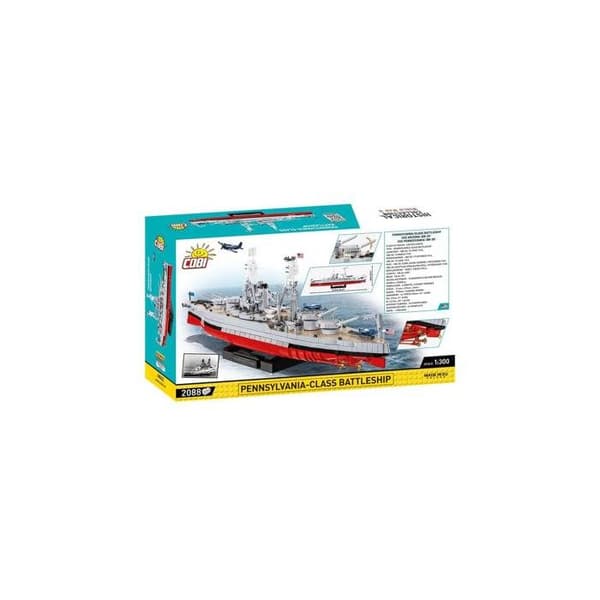 COBI 4842 - PENNSYLVANIA-KLASS SLAGSKIP 2in1 USS ARIZONA (BB-39) USS PENNSYLVANIA (BB-38)