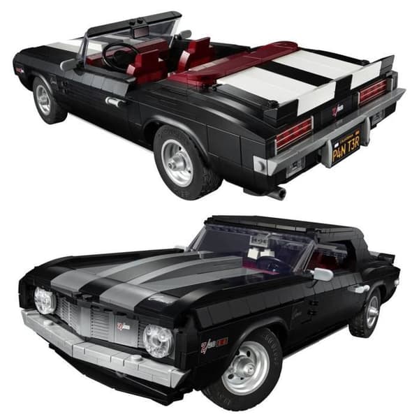 Maquette - Lego - 10304 - Chevrolet Camaro Z28 - 1456 delar - Svart - Att montera själv