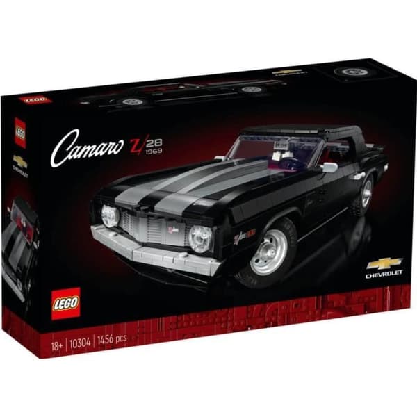 Maquette - Lego - 10304 - Chevrolet Camaro Z28 - 1456 delar - Svart - Att montera själv