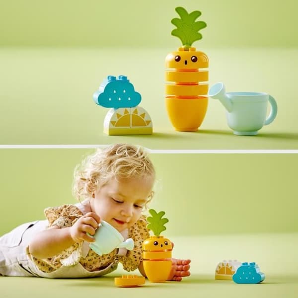 LEGO® DUPLO Min första 10981 Den växande moroten, staplingsleksak för spädbarn från 1,5 år