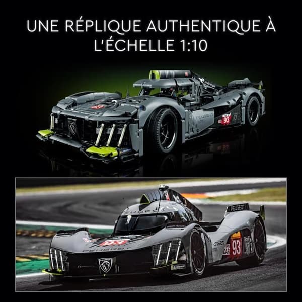 LEGO Technic 42156 Peugeot 9x8 24H Le Mans Hybrid Hypercar, Racing Car Model