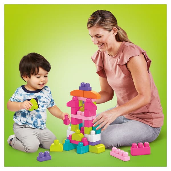 MEGA Bloks First Builders Big Building Bag Pink
