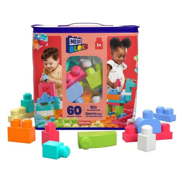 MEGA Bloks First Builders Big Building Bag Pink