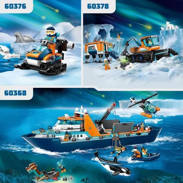 LEGO® City 60376 Arctic Exploration snöskoterleksak med sigillminifigurer och fordon