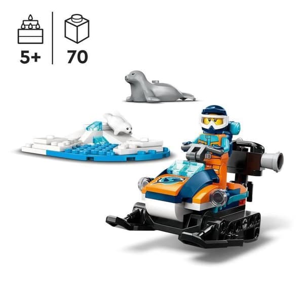 LEGO® City 60376 Arctic Exploration snöskoterleksak med sigillminifigurer och fordon
