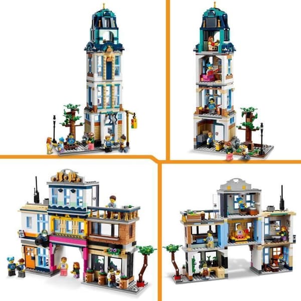 LEGO® Creator 31141 The High Street, Byggleksak med skyskrapa och Market Street, presentidé