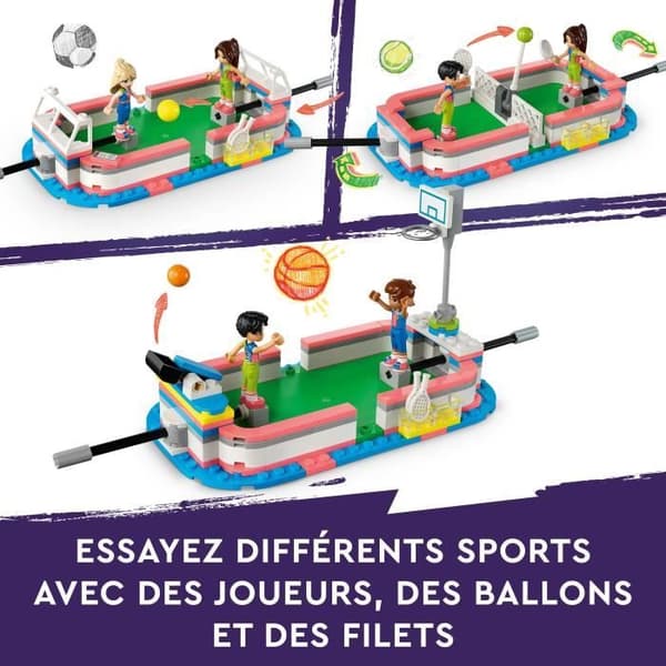 LEGO® Friends 41744 Sportcentret, leksak med minifigurer och fotbolls-, basket- och tennisspel