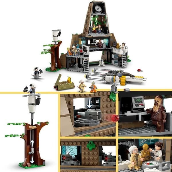 LEGO® Star Wars 75365 rebellbas Yavin 4 leksak med 10 minifigurer inklusive Luke Skywalker, prinsessan Leia