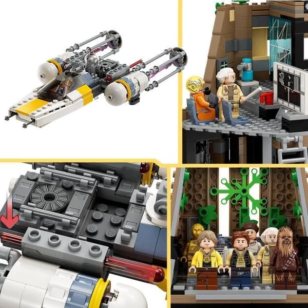 LEGO® Star Wars 75365 rebellbas Yavin 4 leksak med 10 minifigurer inklusive Luke Skywalker, prinsessan Leia