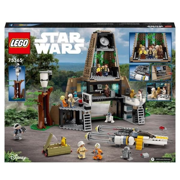 LEGO® Star Wars 75365 rebellbas Yavin 4 leksak med 10 minifigurer inklusive Luke Skywalker, prinsessan Leia