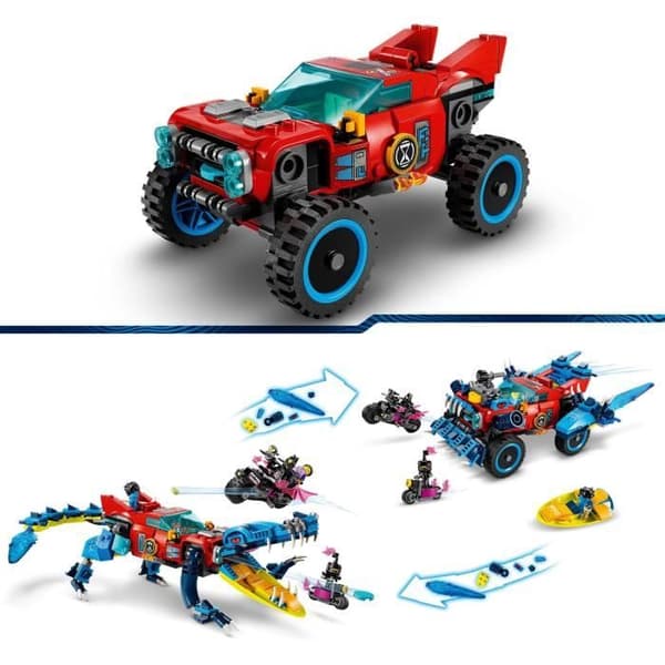 LEGO® DREAMZzz 71458 Krokodilbilen, 2-i-1 leksaksbil, monstertruck