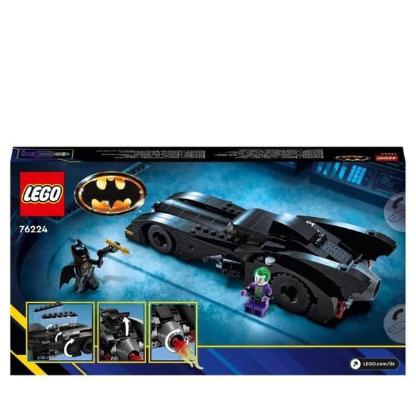 LEGO® DC 76224 Batmobilen: Batman &amp; Joker Pursuit, Batmobile billeksak, med minifigurer