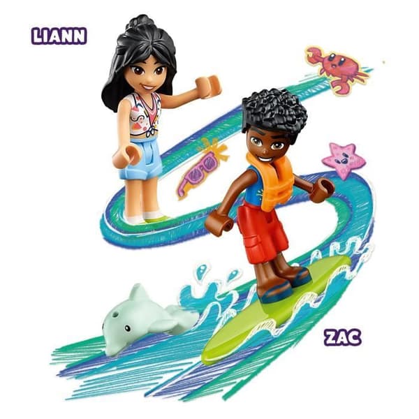 LEGO® Friends 41725 Beach Day Buggy Toy med bil, surfbräda och minidockor