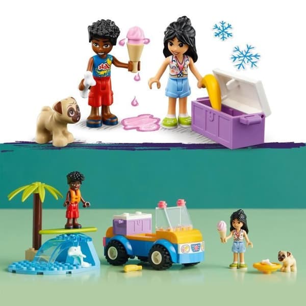 LEGO® Friends 41725 Beach Day Buggy Toy med bil, surfbräda och minidockor