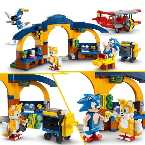 LEGO® Sonic the Hedgehog 76991 Tornado Plane and Tails' Workshop Byggset med 4 karaktärsminifigurer