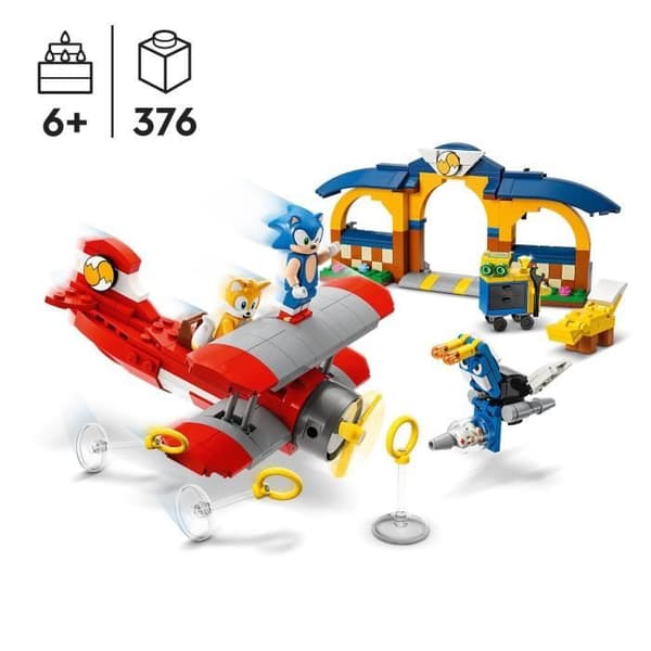 LEGO® Sonic the Hedgehog 76991 Tornado Plane and Tails' Workshop Byggset med 4 karaktärsminifigurer