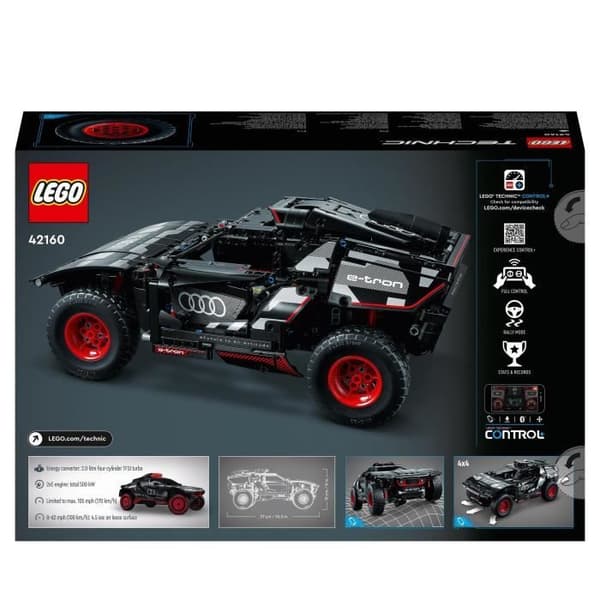 LEGO® Technic 42160 Audi RS Q e-tron, Fjärrkontrollerad Rallybil, Modell Off-Road Dakar