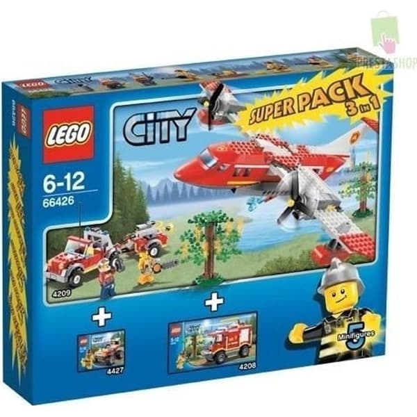 Brandstation LEGO City set 3 i 1 super 66426 - LEGO - Brandstation - 1205 delar - Röd