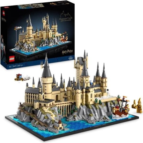 LEGO® Harry Potter 76419 Hogwarts slott och mark, byggbar modellsats för vuxna, inkluderar ikoniska platser