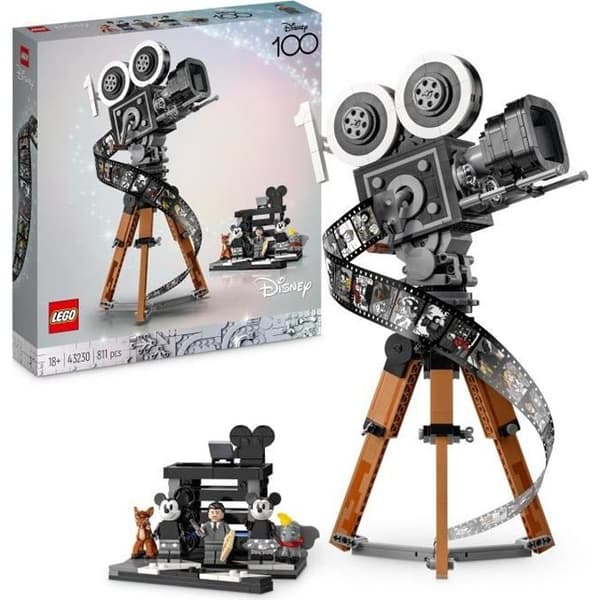 LEGO® Disney 43230 The Walt Disney Tribute Camera, modellsats för vuxna, med Musse Pigg och Minnie