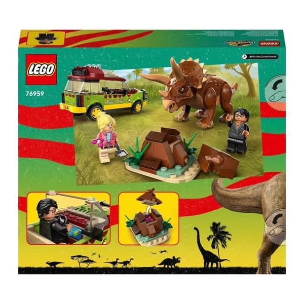 LEGO® Jurassic Park 76959 Jakten på Triceratops leksaksbil med dinosauriefigur
