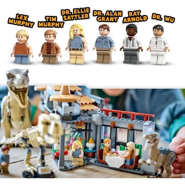 LEGO® Jurassic Park 76961 Visitor Center: Attack av T. Rex och Velociraptor, leksak