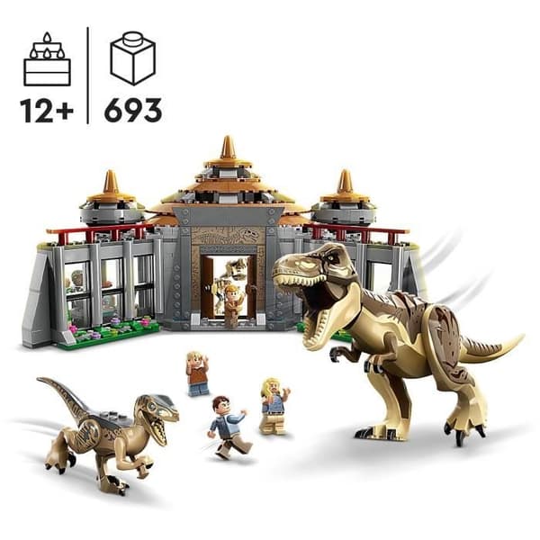 LEGO® Jurassic Park 76961 Visitor Center: Attack av T. Rex och Velociraptor, leksak