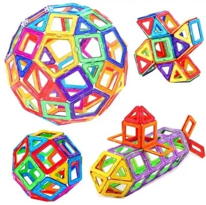 Magnetic Tiles - 40 Delar Magnetiska Brickor - Bygg med Magneter