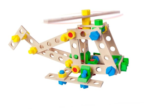Junior Träbyggsats 3-i-1 Helikopter