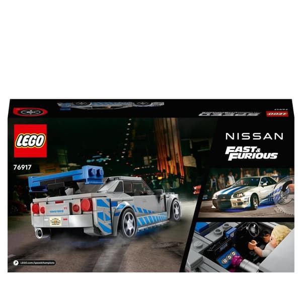 LEGO Speed Champions 76917 2 Fast 2 Furious - Nissan Skyline GT-R (R34) rakennussarja (76917)