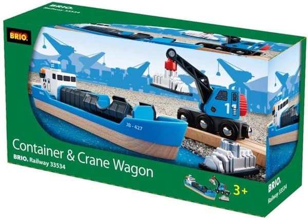 Byggspel - BRIO - 33534 - Containerfartyg - Blandat material - Flerfärgad