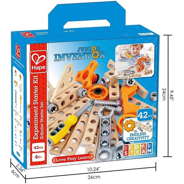 HAPE - Byggset i trä - E3031 - Bygg- och experimentsats för nybörjare uppfinnare och ingenjörer