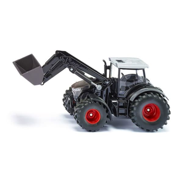 Siku 1990, Fendt 942 Vario med frontlastare, leksakstraktor, 1:50, metall/plast, svart, spade och lastare