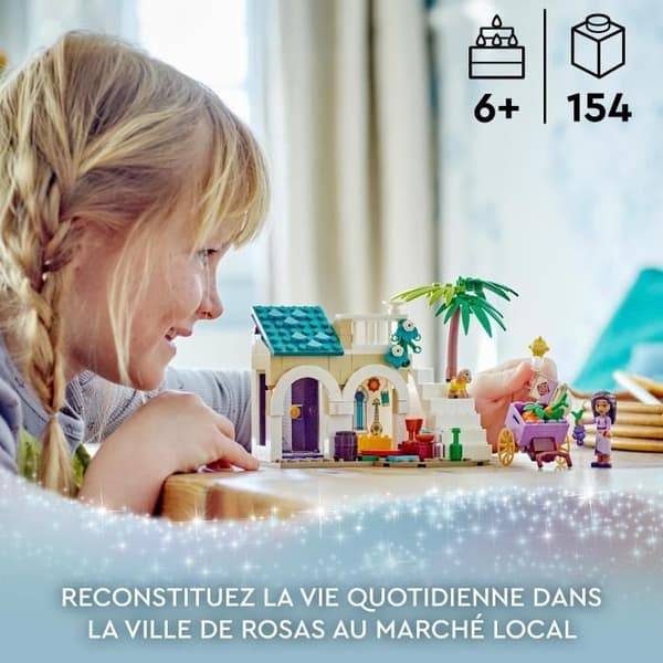 LEGO® Disney Wish 43223 Asha i staden Rosas, med Asha Doll, Valentino Goat Toy och stjärnfigur, Wish Movie