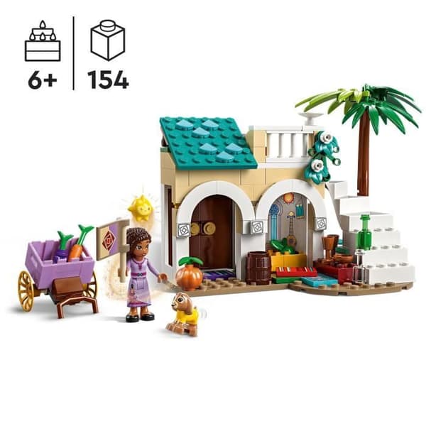 LEGO® Disney Wish 43223 Asha i staden Rosas, med Asha Doll, Valentino Goat Toy och stjärnfigur, Wish Movie