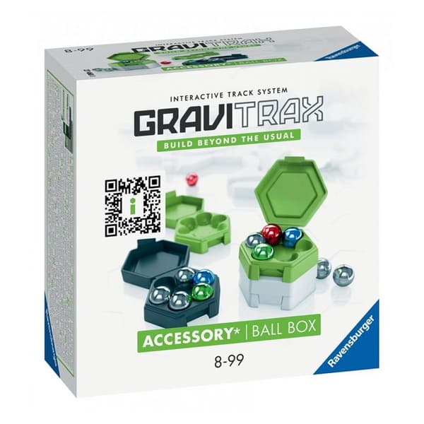 Byggspel - RAVENSBURGER - GraviTrax - Påfyllning av 12 bollar och 4 förvaringslådor