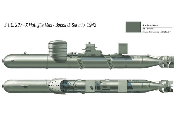 ITALERI 1:35 S.L.C. ''Maiale'' with crew