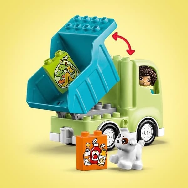 LEGO DUPLO 10987 Återvinningsbilen, pedagogiska leksaker och färgade sortering, barn 2 år