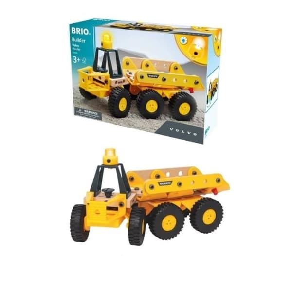 Byggleksak - BRIO - BUILDER VOLVO HAULER - Plast - Gul - Att montera själv