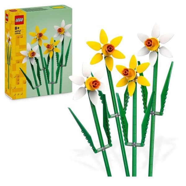 LEGO 40747 Creator påskliljor, byggsats för konstgjorda blommor, present till tonårsflickor och barn