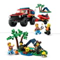 Miniatyrbillede 3 af 6: LEGO 60412 City 4x4 brandbil och livbåt, leksak med båt, släp och minifigurer