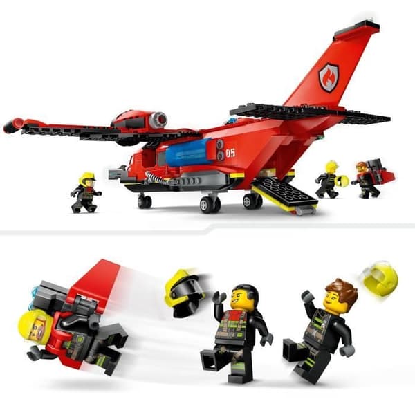 LEGO 60413 City Brandräddningsplan, leksak med 3 piloter, brandmansminifigurer