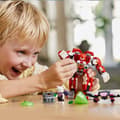 Miniatyrbild 5 av 6: LEGO 76996 Sonic The Hedgehog Knuckles Robot Guardian, Knuckles och Red Video Game Minifigures with Master Emerald
