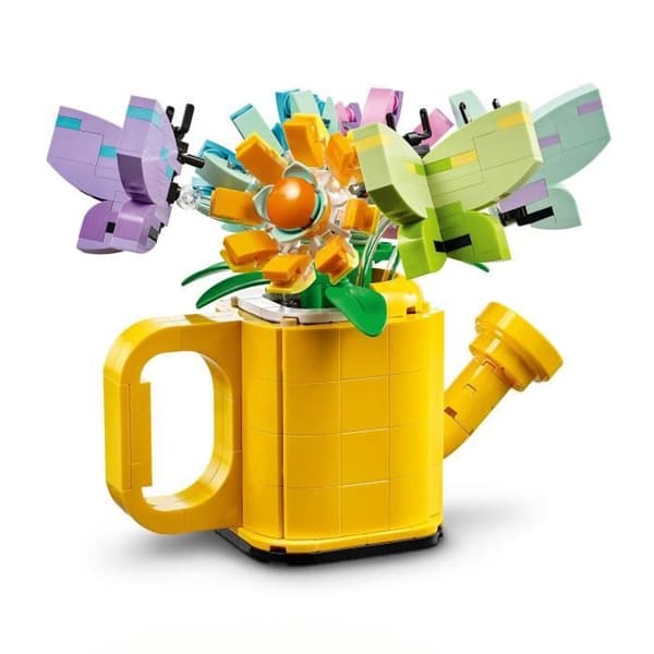 LEGO 31149 Creator 3-i-1 blommor i vattenkanna, barnleksak, med vattenkanna, bukett blommor och 2 fåglar