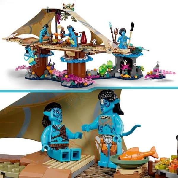 LEGO® Avatar 75578 Vattenbyn Metkayina, leksak, med by, kanot, Pandora
