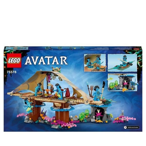 LEGO® Avatar 75578 Vattenbyn Metkayina, leksak, med by, kanot, Pandora